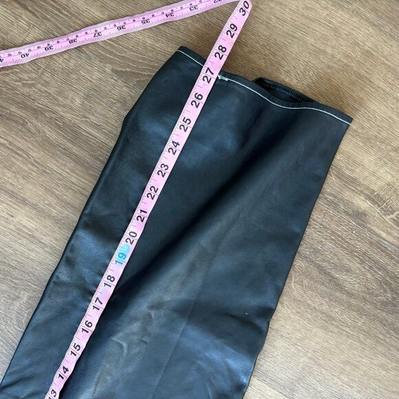 Free People It Factor Vegan Leather Straight Leg Pants - Picture 8 of 10